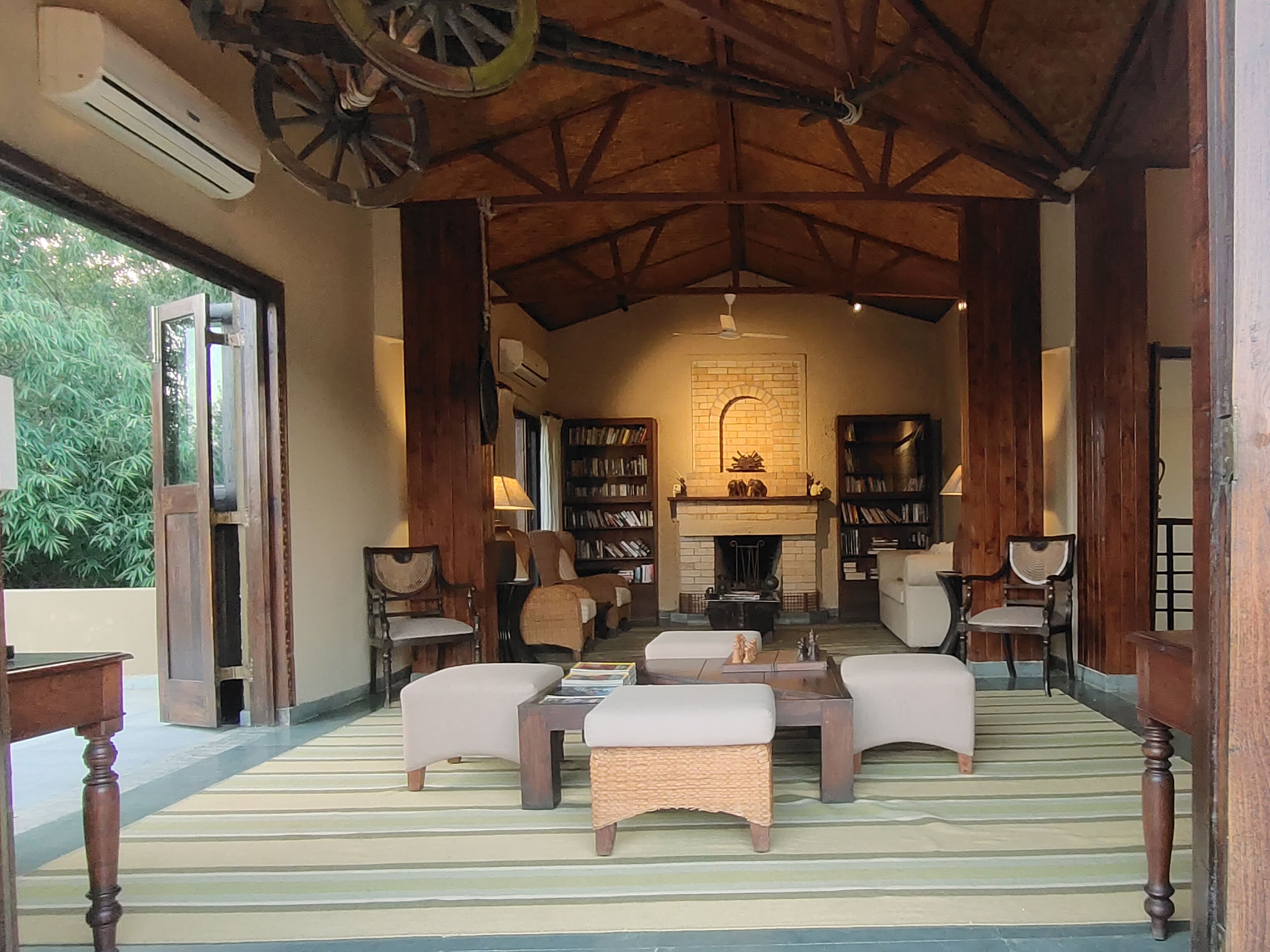 The lodge library and reading room