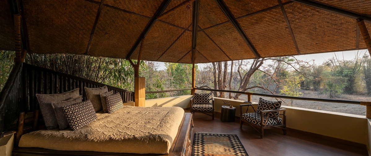 Machaan Cottage open-air bedroom
