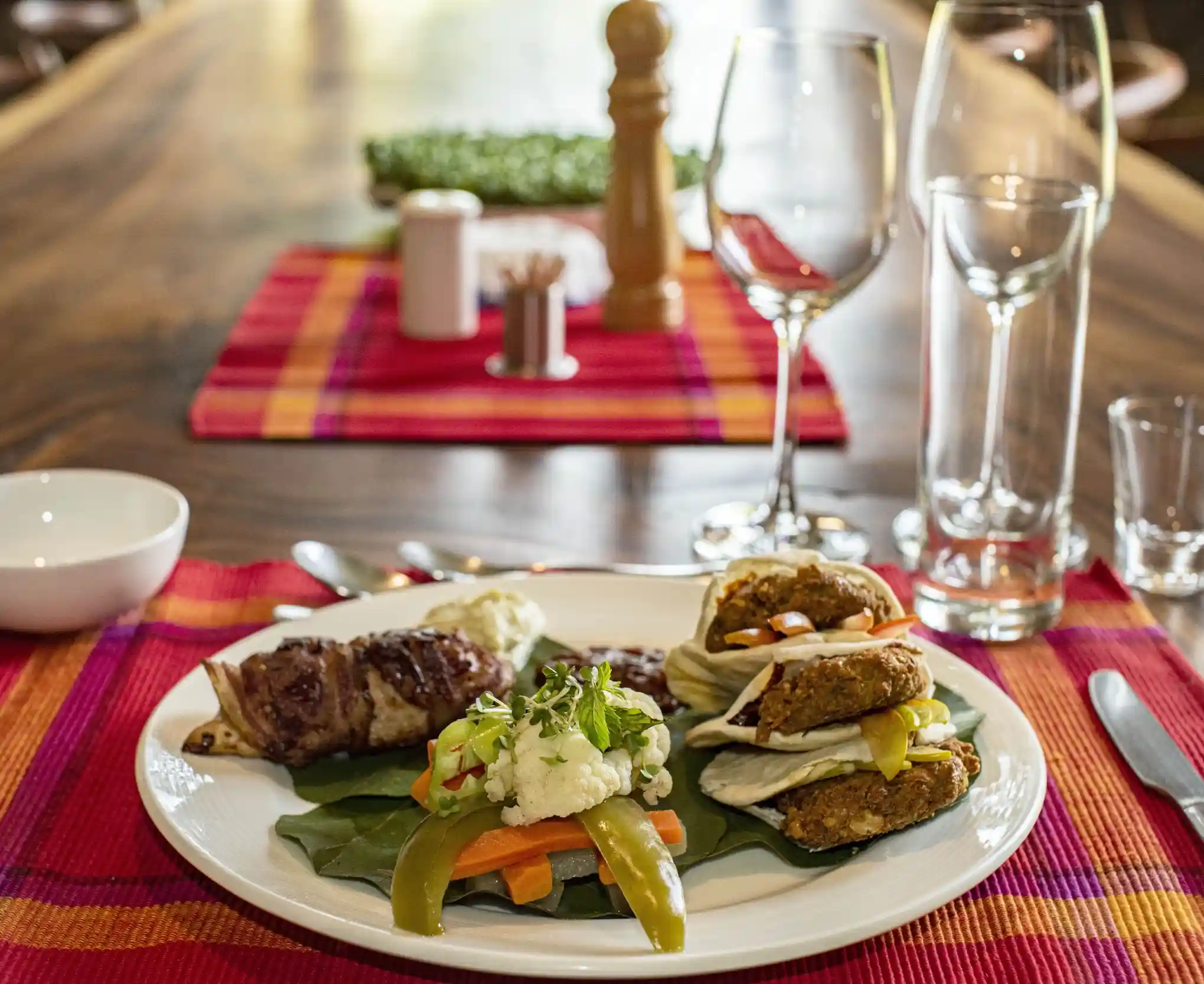 Seasonal meal served in the lodge restaurant