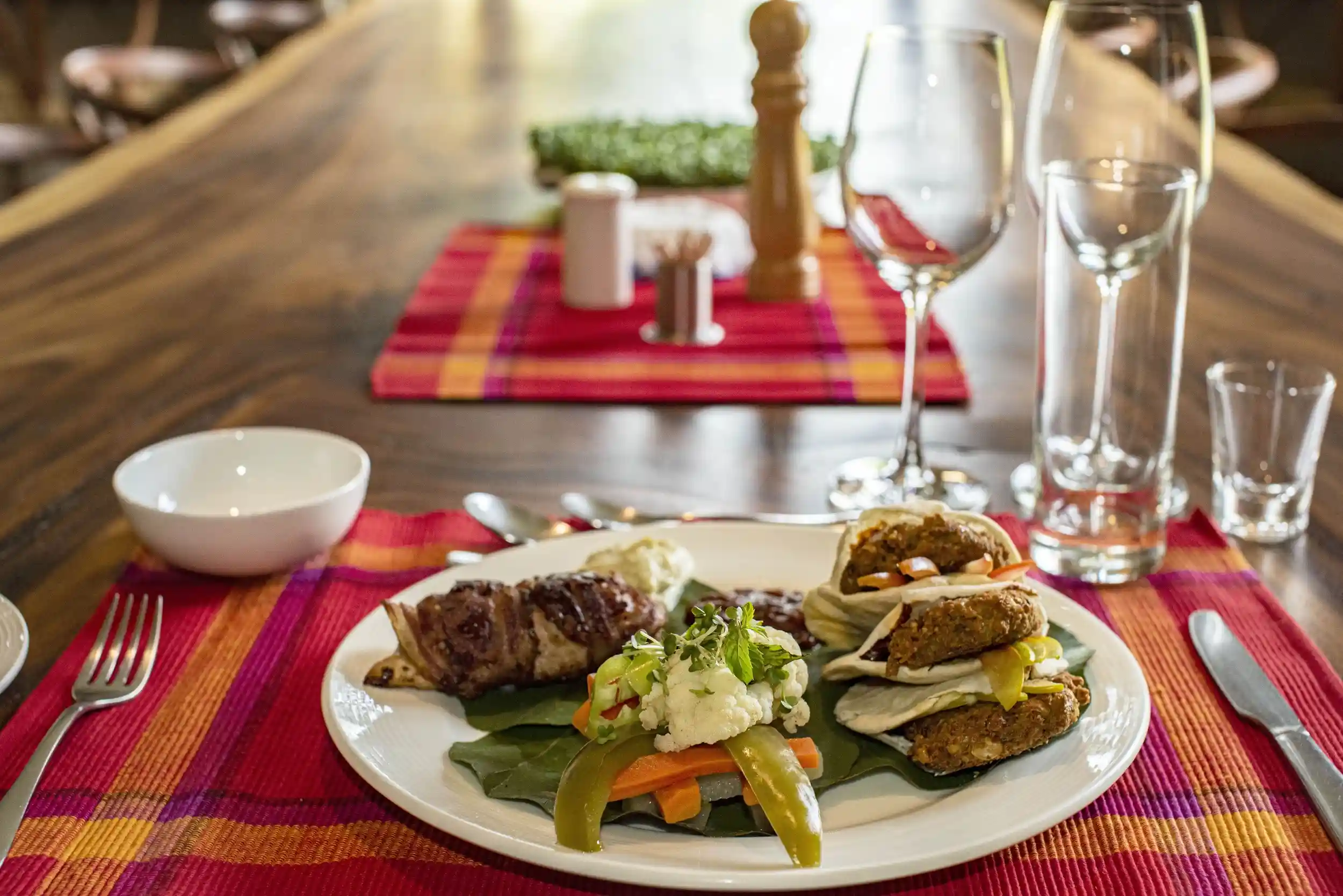 Plated continental cuisine at Forsyth Lodge