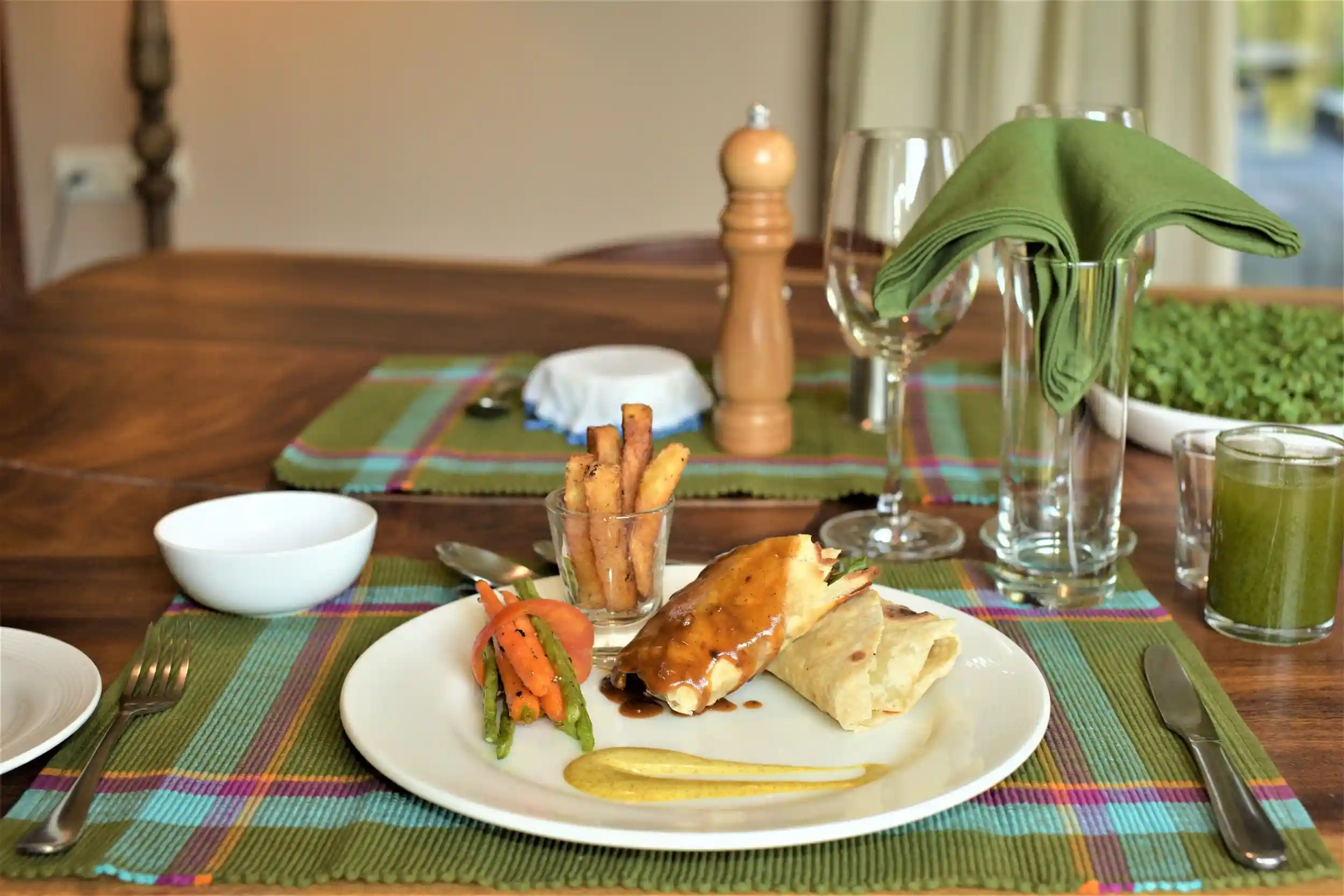 Regional cuisine served in traditional bowls