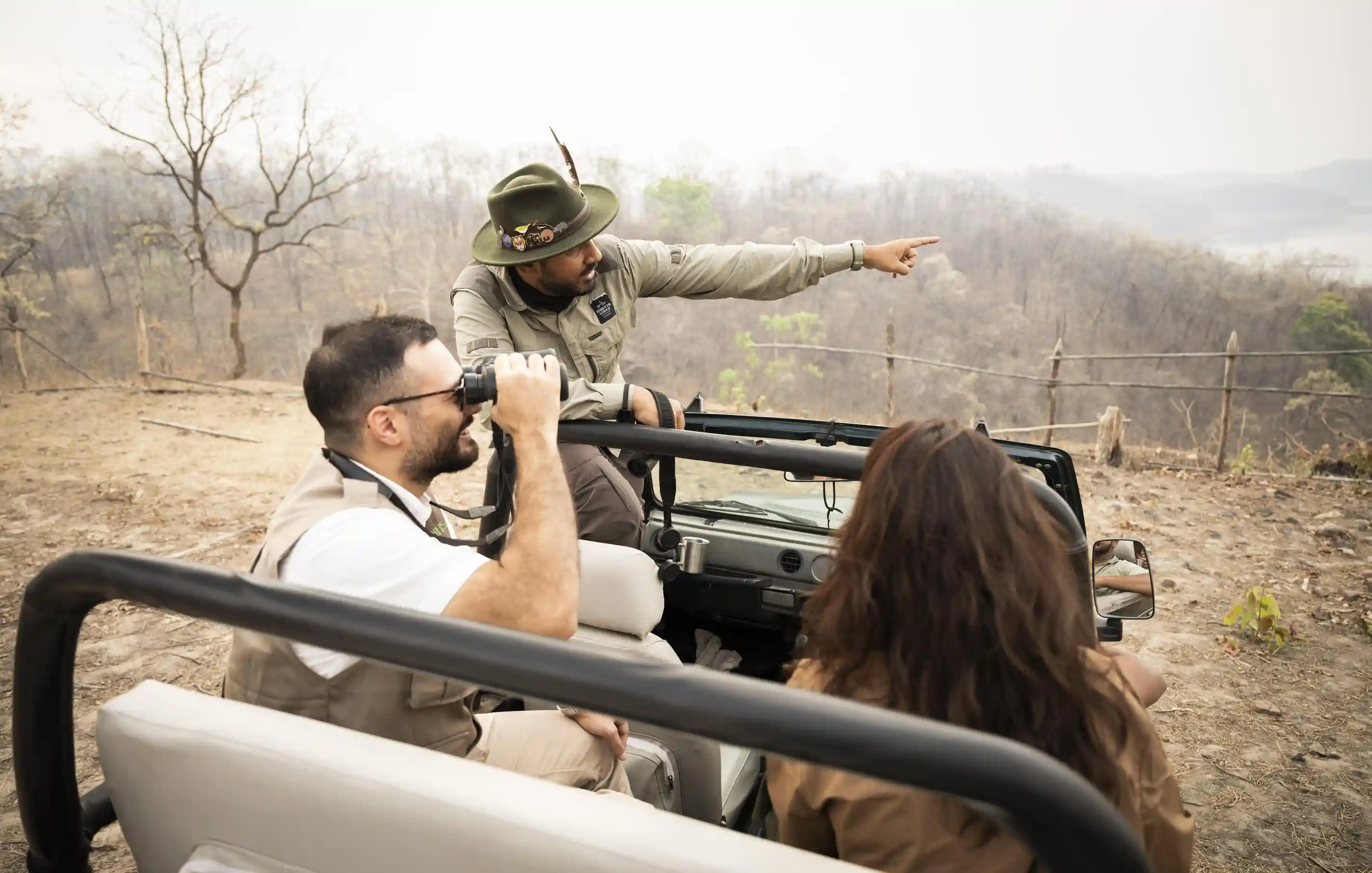 Guests on a guided Satpura jeep safari